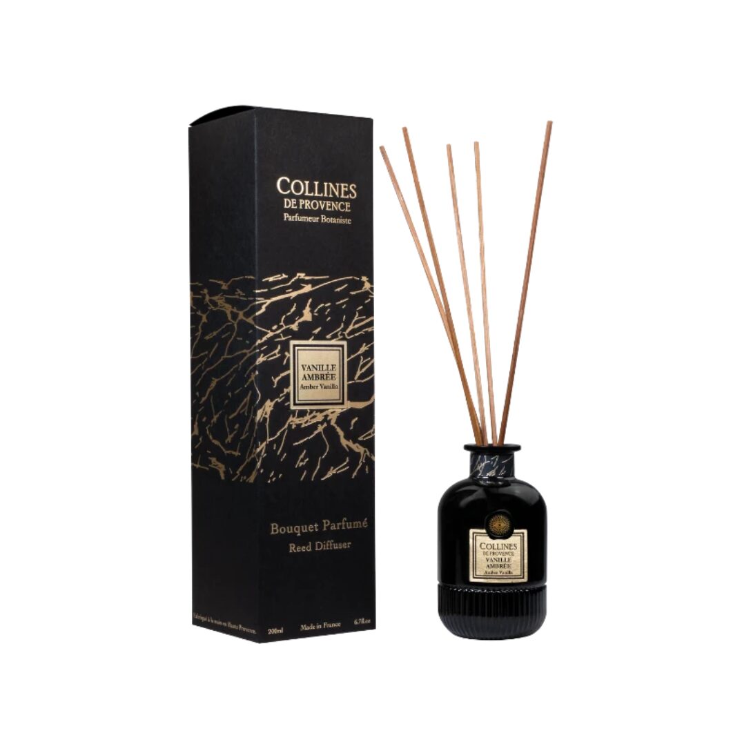 Difuzor buchet parfumat Vanille Ambrée 200ml, COLLINES DE PROVENCE