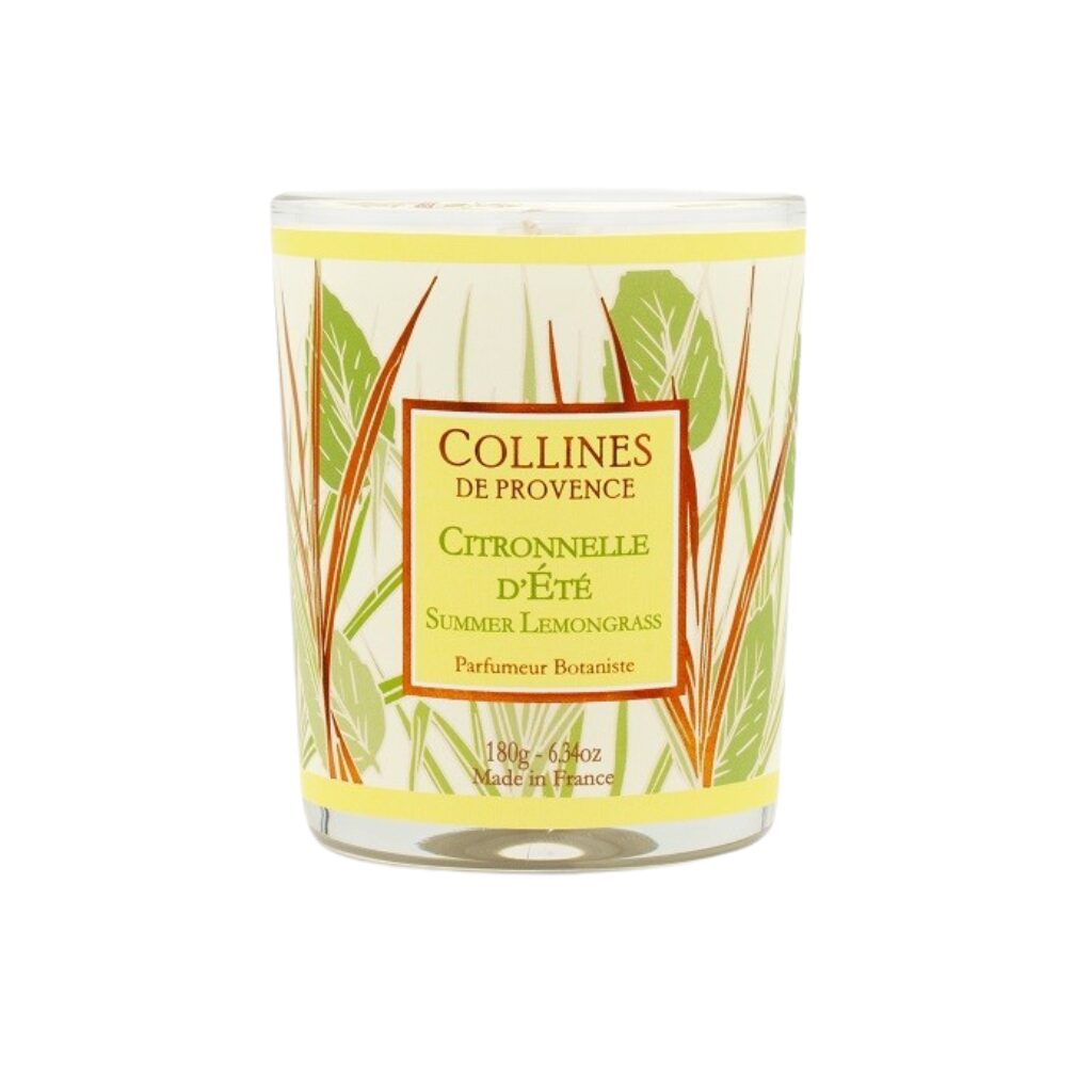 Lumanare parfumata Citronnelle d’ete 180g, COLLINES DE PROVENCE