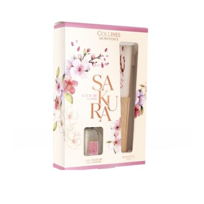 Set Eau Fraîche 50 ml & evantai Floare de Sakura, COLLINES DE PROVENCE
